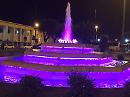 Alla stazione di Foggia la fontana accoglie l'EpilepsyDay colorandosi di viola