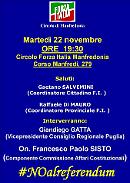 Manfredonia, FI " Gazebo informativo e manifestazione per il No al Referendum”