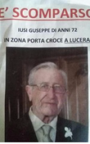 Shock a Lucera, ritrovato morto il pensionato scomparso da venerdì scorso 