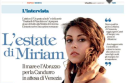 L'estate di Miriam Candurro, tra Nova Siri e il Cilento
