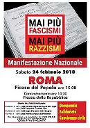 Cgil Basilicata partecipa alla manifestazione nazionale "Mai piu' fascismi - Mai piu' razzismi"