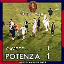 Cavese - Potenza 1 a 1, i padroni di casa acciuffano il pari nella ripresa. Tensione sugli spalti al minuto 25' del primo tempo
