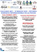 La Giornata Internazionale della Poesia a Calciano e a Potenza il 21 marzo