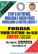 A Foggia un corteo per dire "No al green pass"