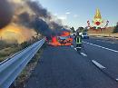 Lavoratori edili della Puglia miracolosamente salvi nell'incendio del pulmino su cui viaggiavano in Molise per recarsi in Abruzzo
