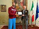 Il prefetto di Potenza ha premiato il campione europeo Domenico Acerenza 