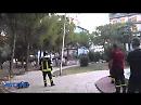 Pericoloso palo della luce abbattuto in Piazza Padre Pio